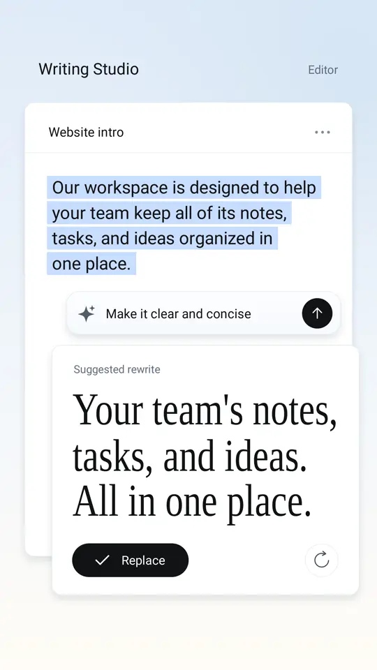 Clear Rewrite motion design preview